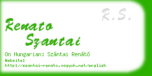 renato szantai business card